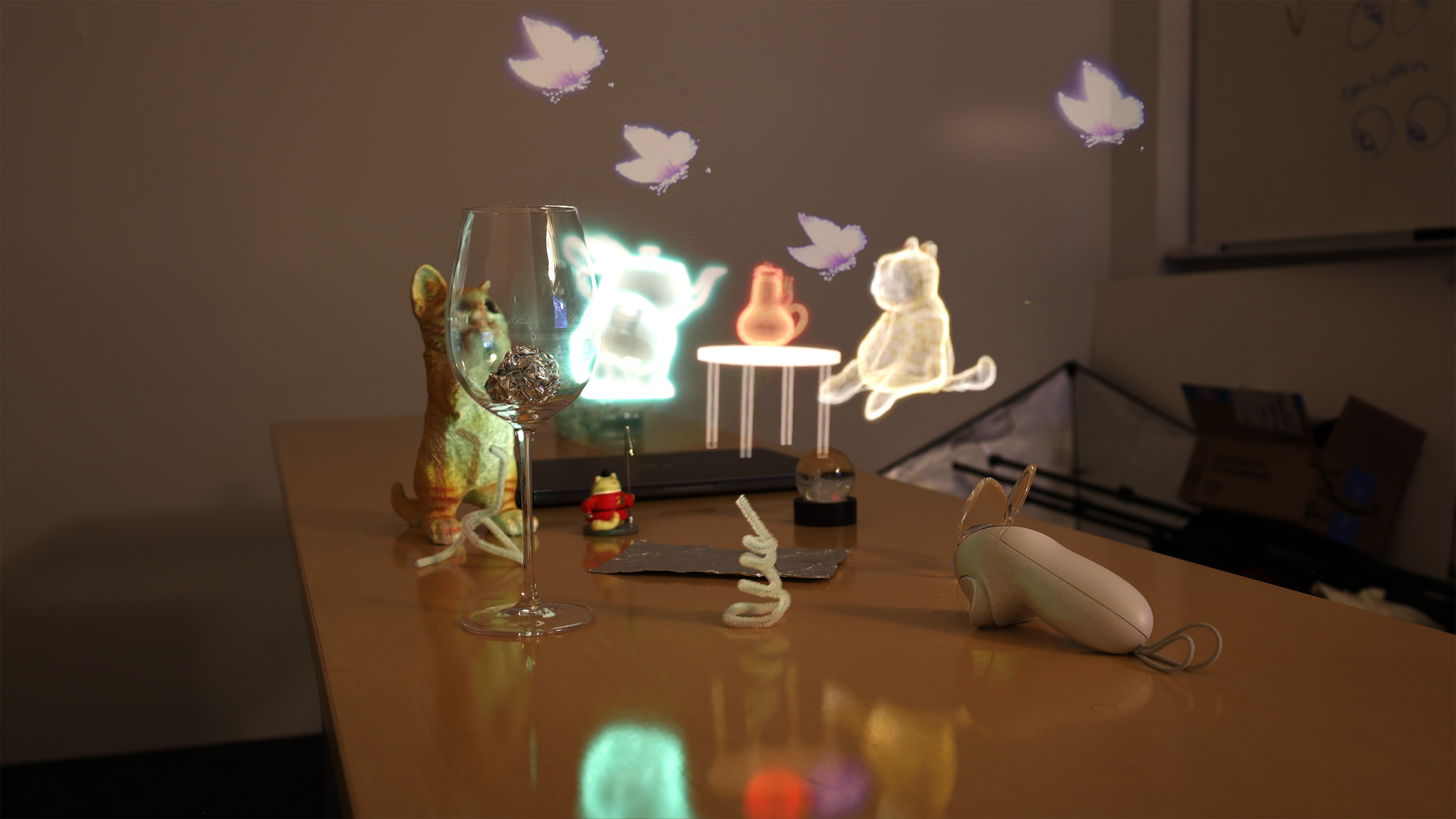 Computational exposure result showing complex light interactions