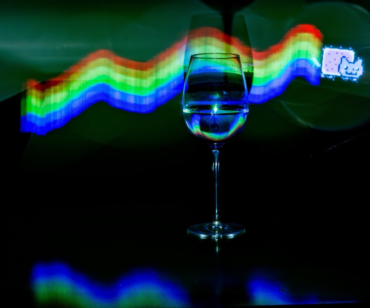 Nyan Cat light painting stamp in live mode